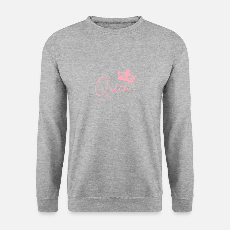 Queen Lettering with Crown – Pink Power - Unisex Sweatshirt - salt & pepper