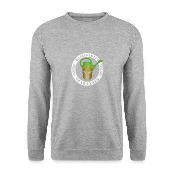 kleingarten Spartaner - Unisex Pullover - Weißgrau meliert - Vorne - Alina (178cm) & Michal (187cm)