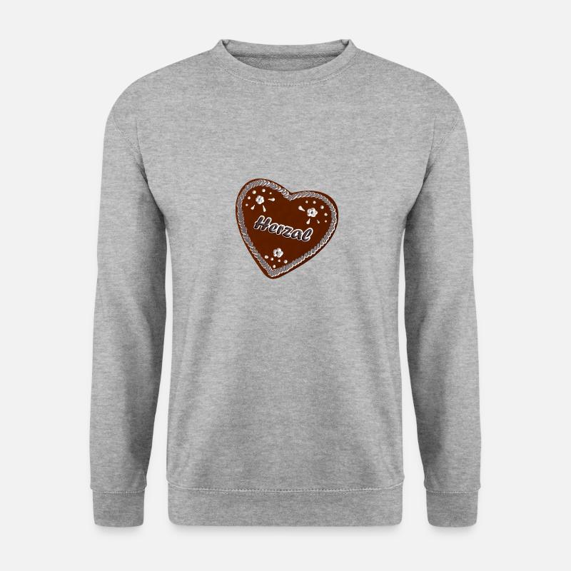 Oktoberwiesn 2022 Lebkuchen Herz Herzal - Unisex Pullover - Weißgrau meliert