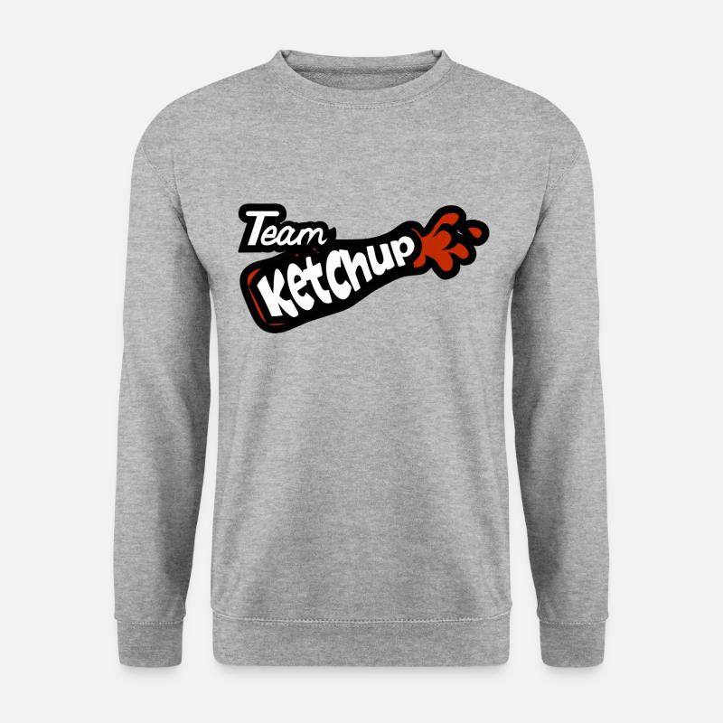 Team Ketchup - Unisex Pullover - Weißgrau meliert