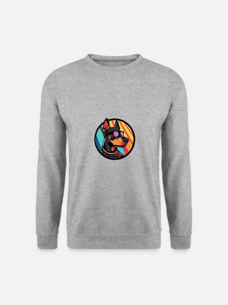 Doberman Dog Cool Summer - Unisex Sweatshirt - salt & pepper