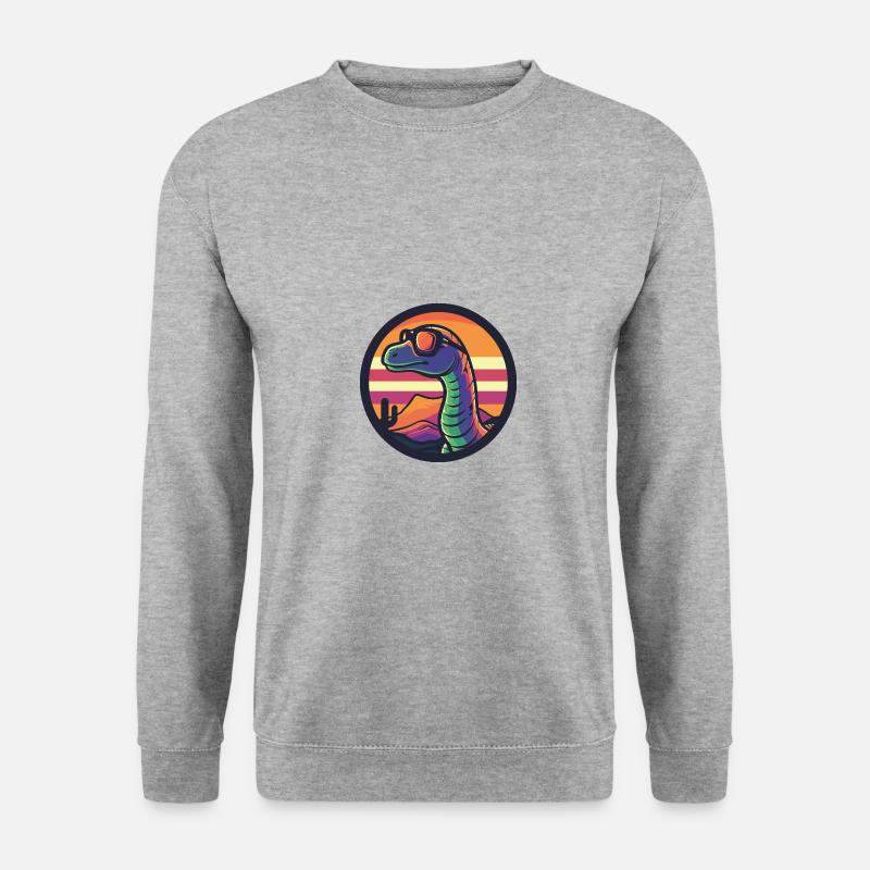 Dinosaur brontosaurus summer - Unisex Sweatshirt - salt & pepper