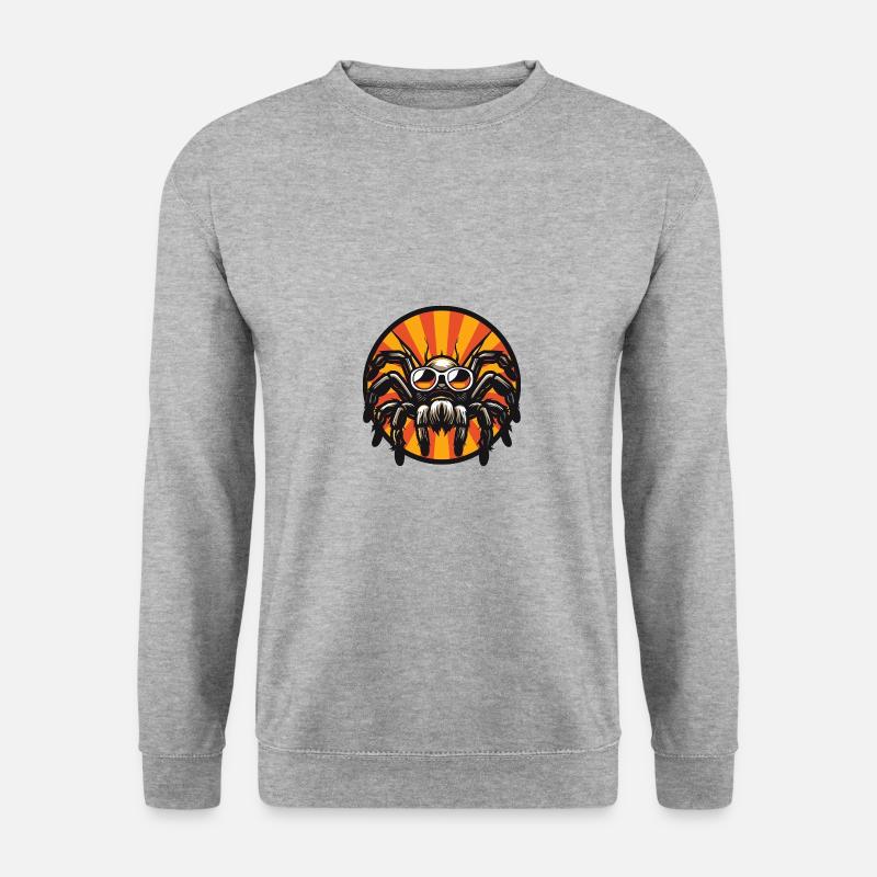 Tarantula Comic Cool Sommer - Unisex Pullover - Weißgrau meliert