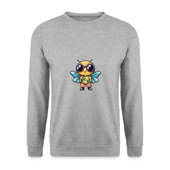 Vacances de bande dessinée de libellule - Sweat-shirt Unisexe - gris chiné - Devant - Alina (178cm) & Michal (187cm)
