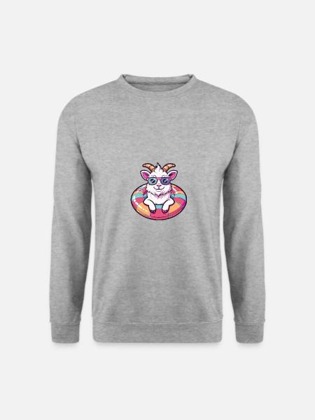Mountain Goat Comic Cool - Unisex Sweatshirt - salt & pepper