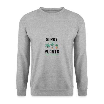 Pflanzen - Unisex Pullover - Weißgrau meliert - Vorne - Alina (178cm) & Michal (187cm)