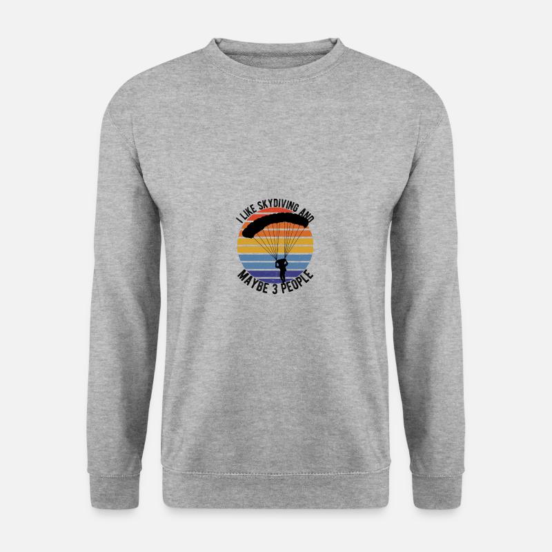 Fallschirmspringer - Unisex Pullover - Weißgrau meliert