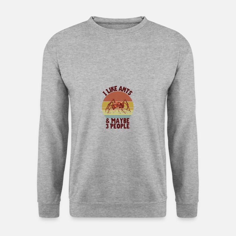 Ameise - Unisex Pullover - Weißgrau meliert