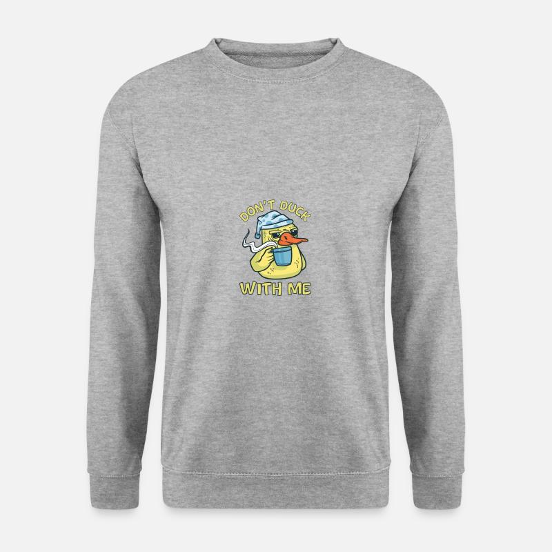 Ente - Unisex Pullover - Weißgrau meliert