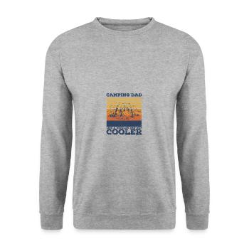 Camping - Unisex Sweatshirt - salt & pepper - Front - Alina (178cm) & Michal (187cm)