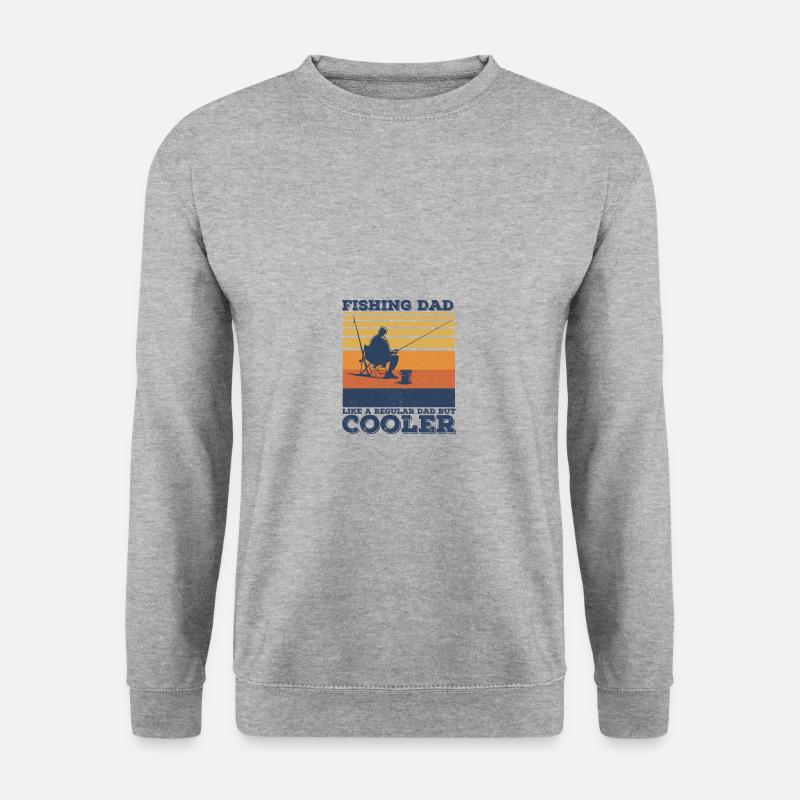 Angeln - Unisex Pullover - Weißgrau meliert