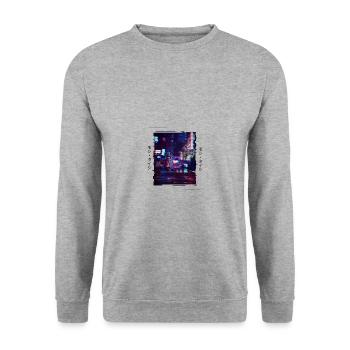 Esthétique japonaise Vaporwave Art années 90 - Sweat-shirt Unisexe - gris chiné - Devant - Alina (178cm) & Michal (187cm)