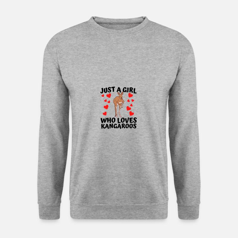 Känguru - Unisex Pullover - Weißgrau meliert