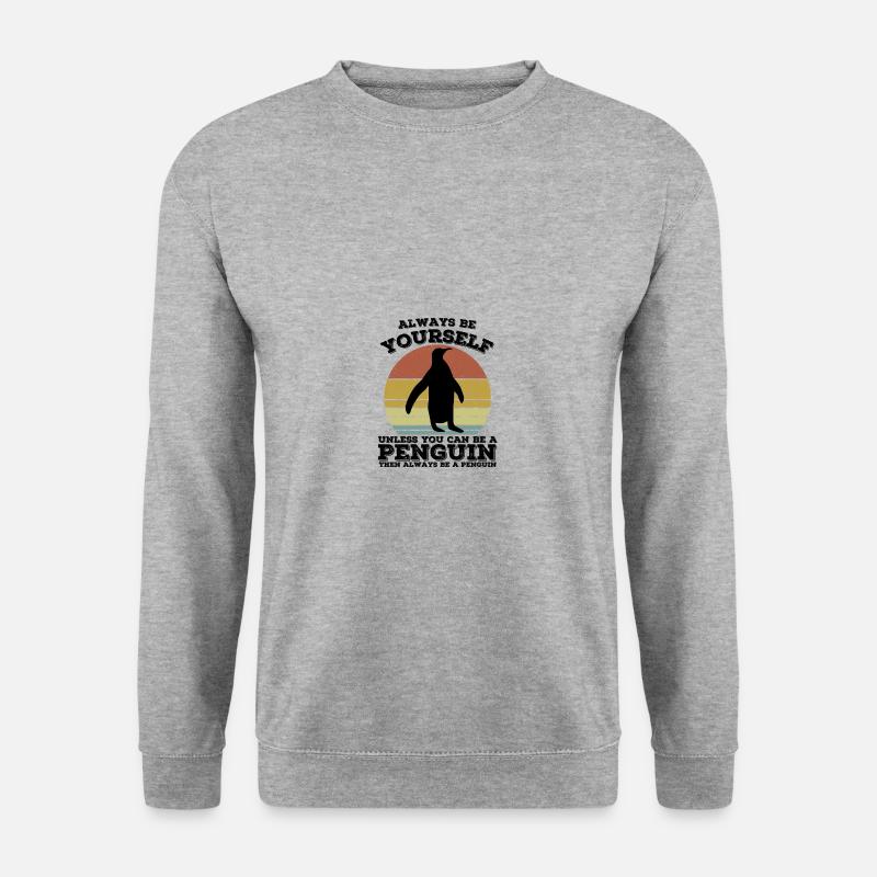 Penguin - Unisex Pullover - Weißgrau meliert