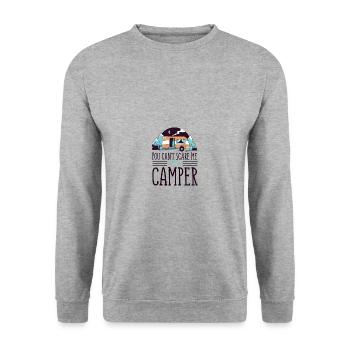 Camping - Unisex Sweatshirt - salt & pepper - Front - Alina (178cm) & Michal (187cm)