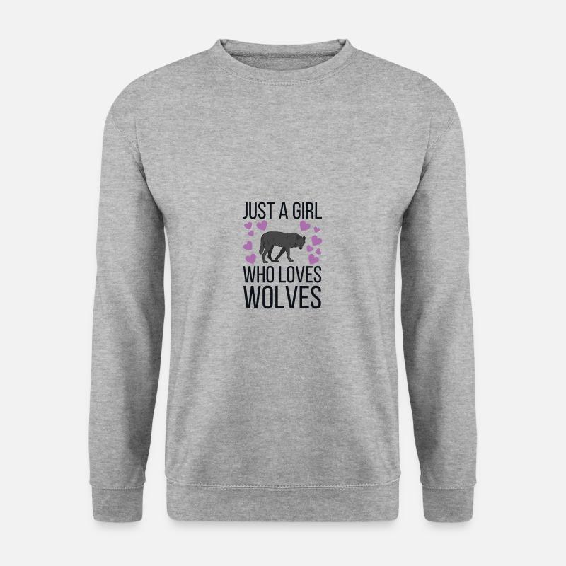 Wolf - Unisex Pullover - Weißgrau meliert