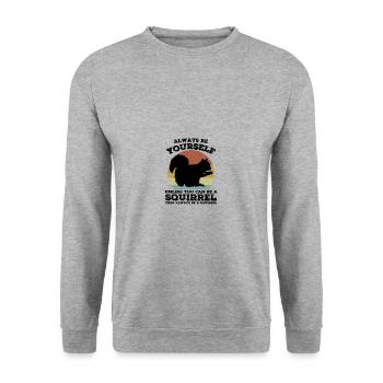 Écureuil - Sweat-shirt Unisexe - gris chiné - Devant - Alina (178cm) & Michal (187cm)