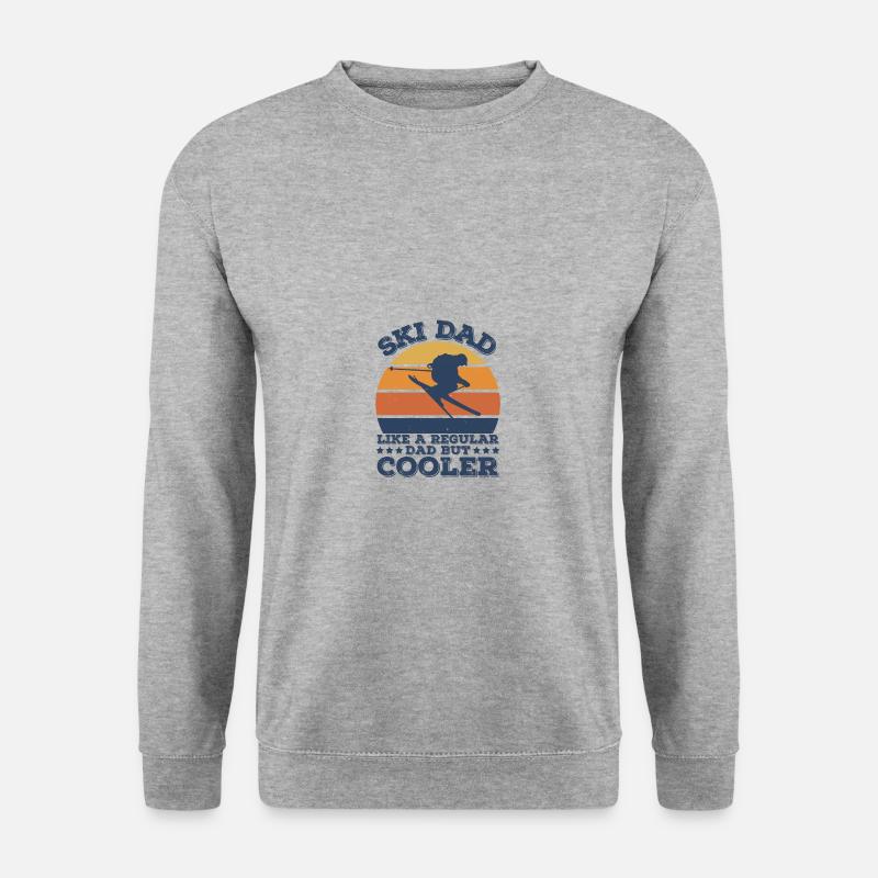 Skifahrer - Unisex Pullover - Weißgrau meliert