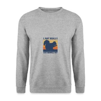 Écureuil - Sweat-shirt Unisexe - gris chiné - Devant - Alina (178cm) & Michal (187cm)