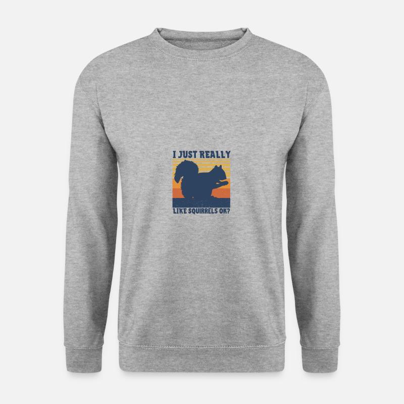 Eichhörnchen - Unisex Pullover - Weißgrau meliert