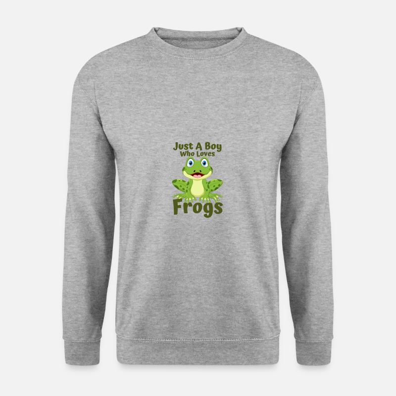 Frosch - Unisex Pullover - Weißgrau meliert