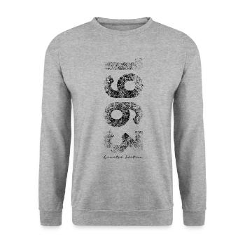Limited Edition 1963 - Geburtstag 1963 - Unisex Pullover - Weißgrau meliert - Vorne - Alina (178cm) & Michal (187cm)
