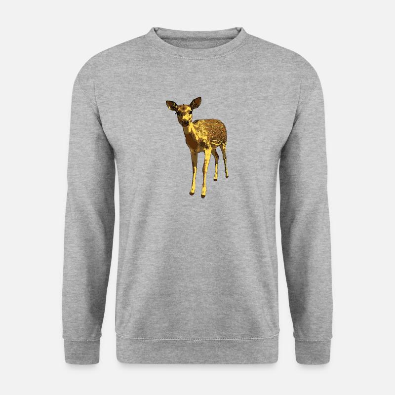 Bambi - Unisex Pullover - Weißgrau meliert