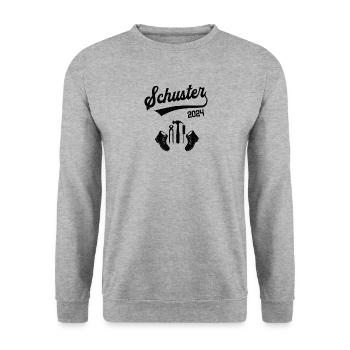 Schuster 2024 Beruf Schusterei Lehre Meister - Unisex Pullover - Weißgrau meliert - Vorne - Alina (178cm) & Michal (187cm)