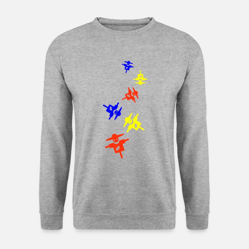 Vogelscheuche - Unisex Pullover - Weißgrau meliert