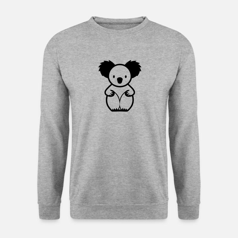 Koala - Unisex Pullover - Weißgrau meliert