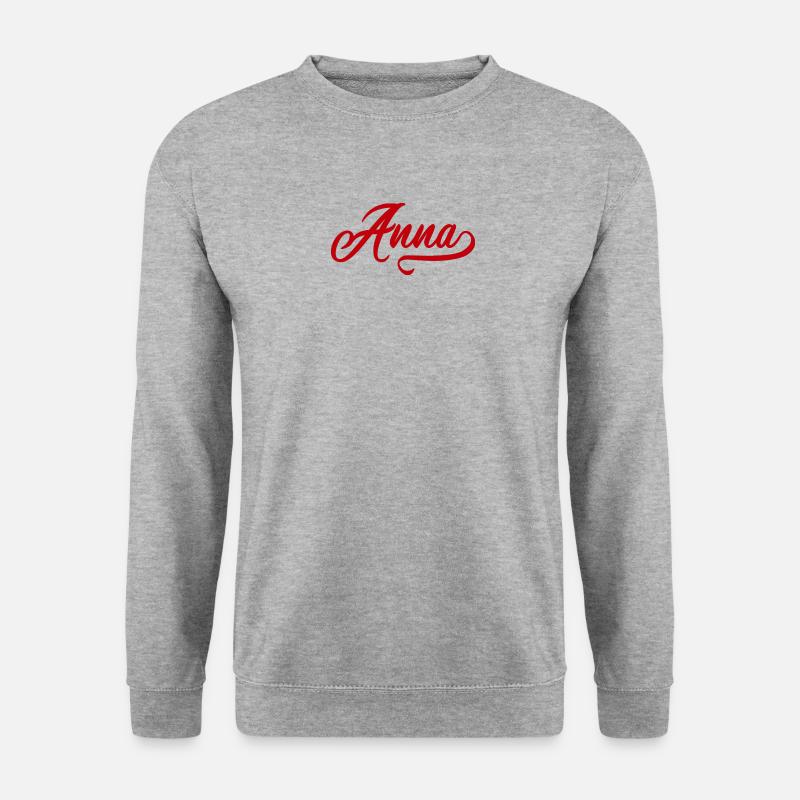 Anna - Unisex Pullover - Weißgrau meliert