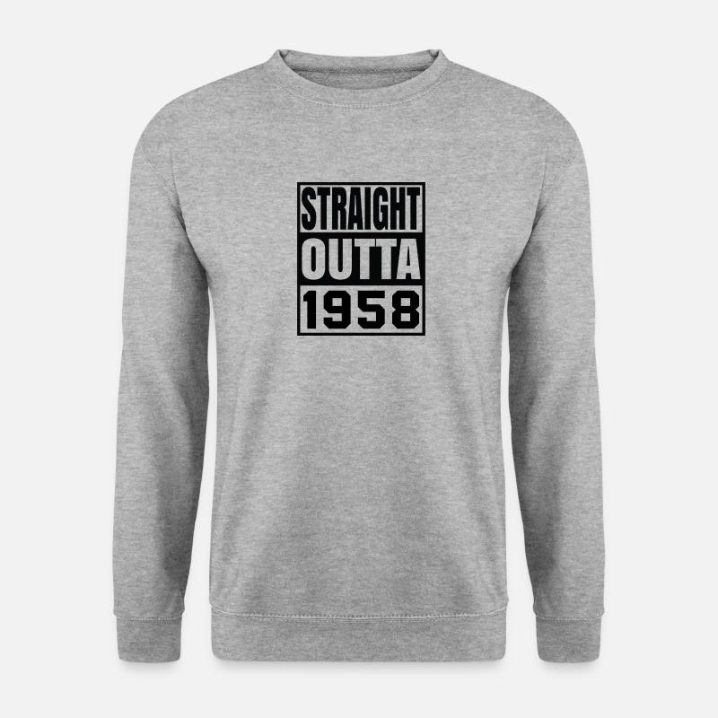 STRAIGHT OUTTA 1958 - Unisex Pullover - Weißgrau meliert