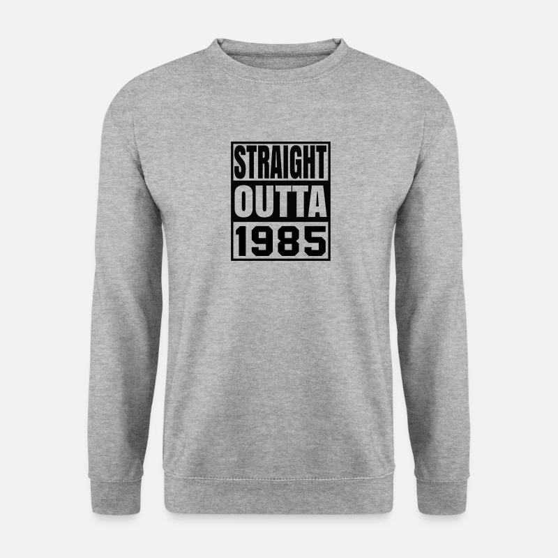 Straight Outta 1985 - Unisex Pullover - Weißgrau meliert