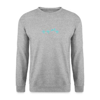 Ski Heartbeat Mountains Ski ECG Cadeau Tshirt - Sweat-shirt Unisexe - gris chiné - Devant - Alina (178cm) & Michal (187cm)