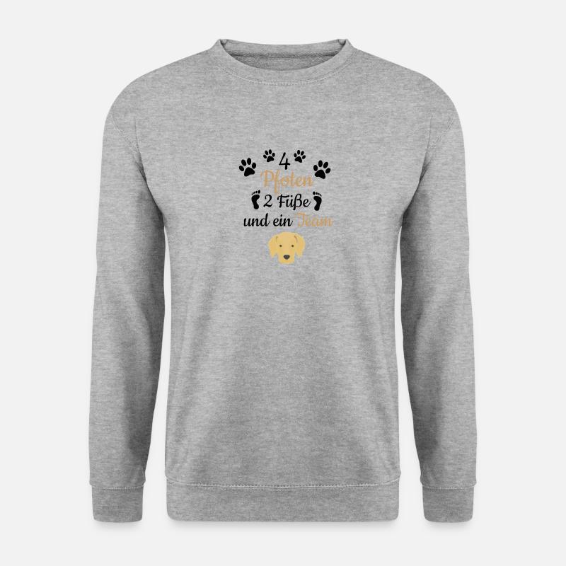 Golden Retriever Hundebesitzer Geschenkidee - Unisex Pullover - Weißgrau meliert