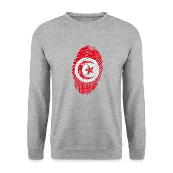 TUNISIA TUNISMANS ISLAM GIFTS T-SHIRT - Unisex Sweatshirt - salt & pepper - Front - Alina (178cm) & Michal (187cm)
