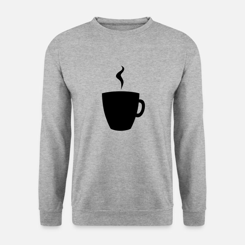 *coffee - Unisex Pullover - Weißgrau meliert