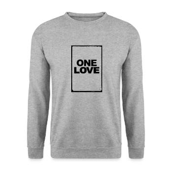 Font "One Love" design - Unisex Sweatshirt - salt & pepper - Front - Alina (178cm) & Michal (187cm)