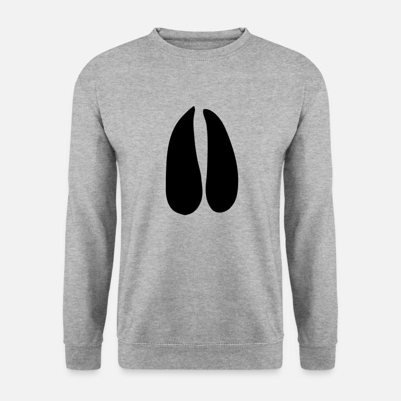 hirsche Reh Pfotenabdruck - Unisex Pullover - Weißgrau meliert