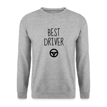Fahrer Fahren Sport Auto Spieler - Unisex Pullover - Weißgrau meliert - Vorne - Alina (178cm) & Michal (187cm)