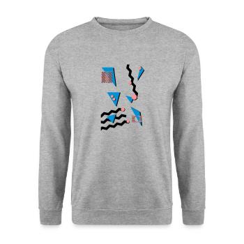 RETRO - Sweat-shirt Unisexe - gris chiné - Devant - Alina (178cm) & Michal (187cm)