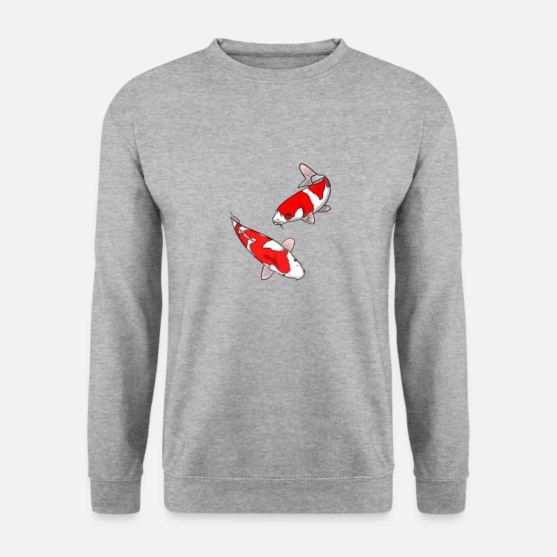 Karpfen - Unisex Pullover - Weißgrau meliert