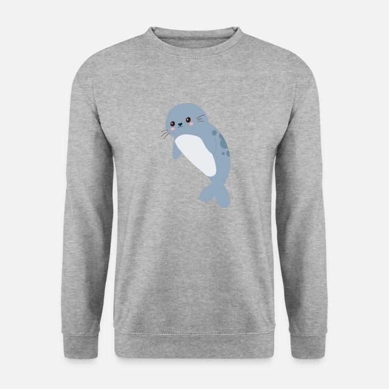 Robbe - Unisex Pullover - Weißgrau meliert