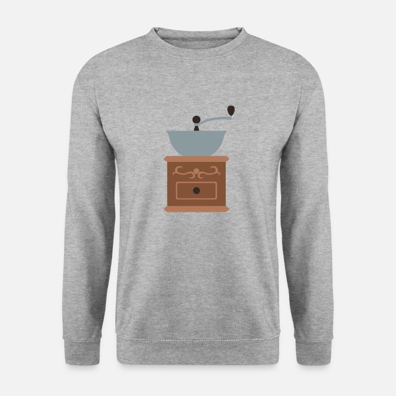 Kaffeemühle - Unisex Pullover - Weißgrau meliert