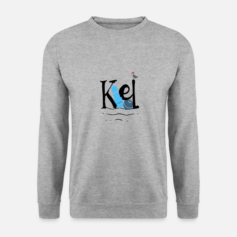 kiel am Hafen - Unisex Pullover - Weißgrau meliert