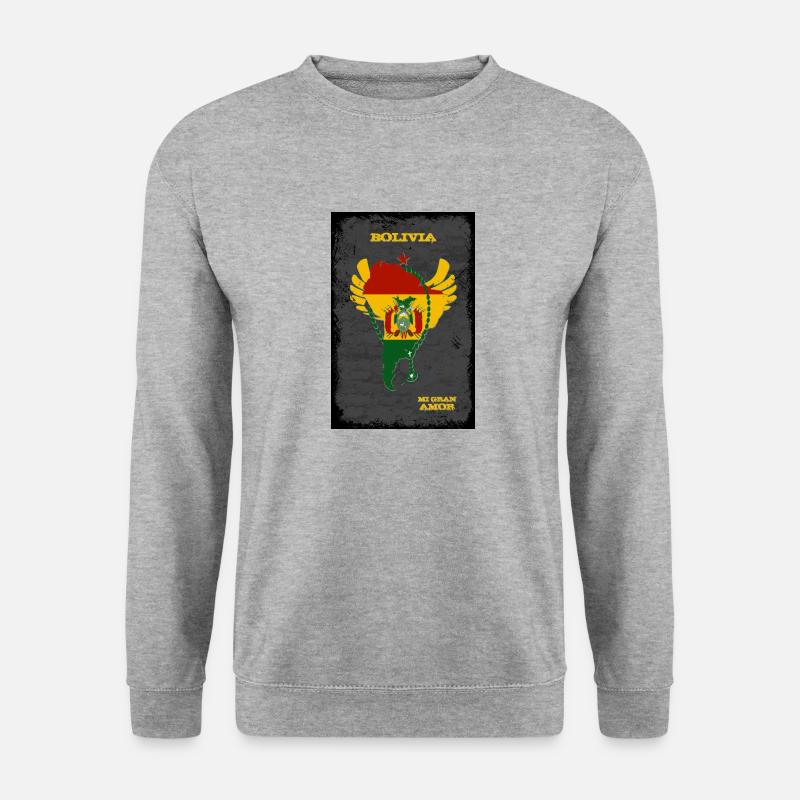 Bolivien - Unisex Pullover - Weißgrau meliert