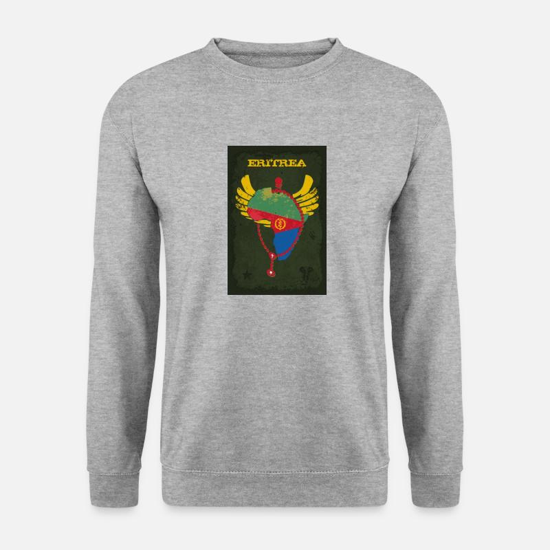 Eritrea - Unisex Pullover - Weißgrau meliert