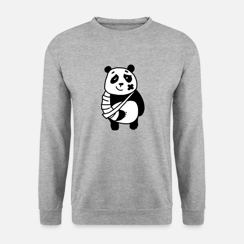 Panda broken arm - Unisex Sweatshirt - salt & pepper