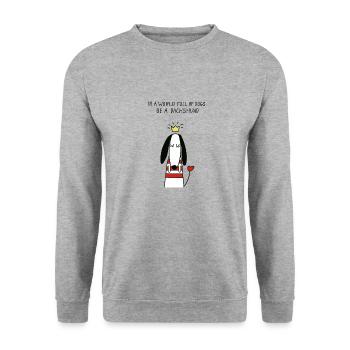 DACHSHUND TECKEL DACHSHUND LOVE DAGGEL - Unisex Sweatshirt - salt & pepper - Front - Alina (178cm) & Michal (187cm)