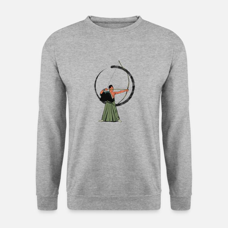 Kyūdō - Unisex Pullover - Weißgrau meliert